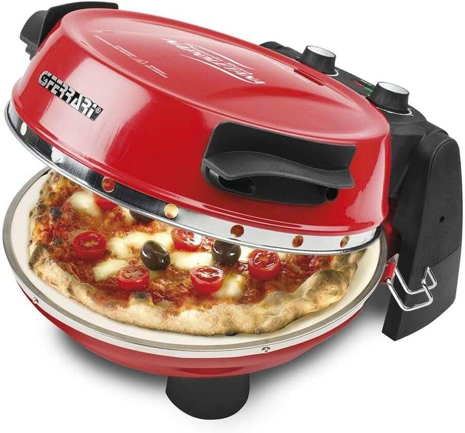 G3 Ferrari G10032 Pizzeria Snack Napoletana, Forno Pizza Plus ÉVO, Double Pierre Réfractaire (diamètre 31 cm), 1200 W, Minuteur 5'