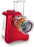 Moulinex DJ812510 Découpe Légumes Électrique Fresh Express Max 5 en 1 Râper Fin Épais Trancher Gratter Fromage Mandoline Légumes Fruits Glace Pilée