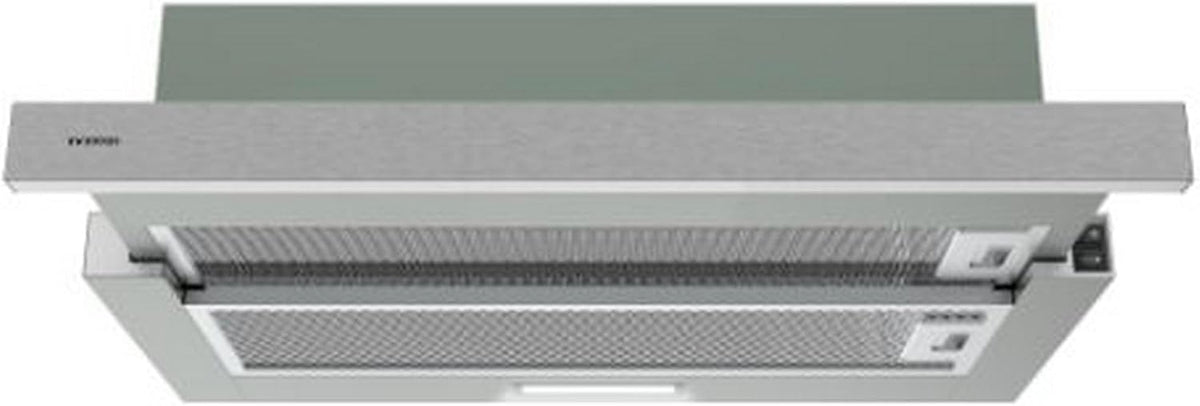 Infiniton CMPE-64ABL Hotte Extatrice 400 m3/h de puissance, largeur 60 cm, encastrable, 2 niveaux de puissance, lumière LED, B, Inox
