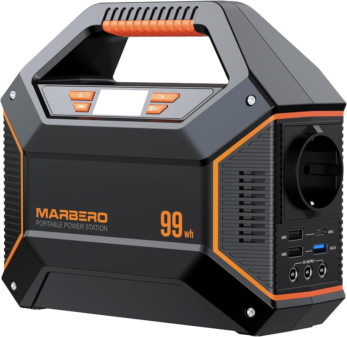 MARBERO Power Station 100W Batterie Externe 99Wh/27.000mAh Générateur Portable avec Prise EU Groupe Electrogene Silencieux
