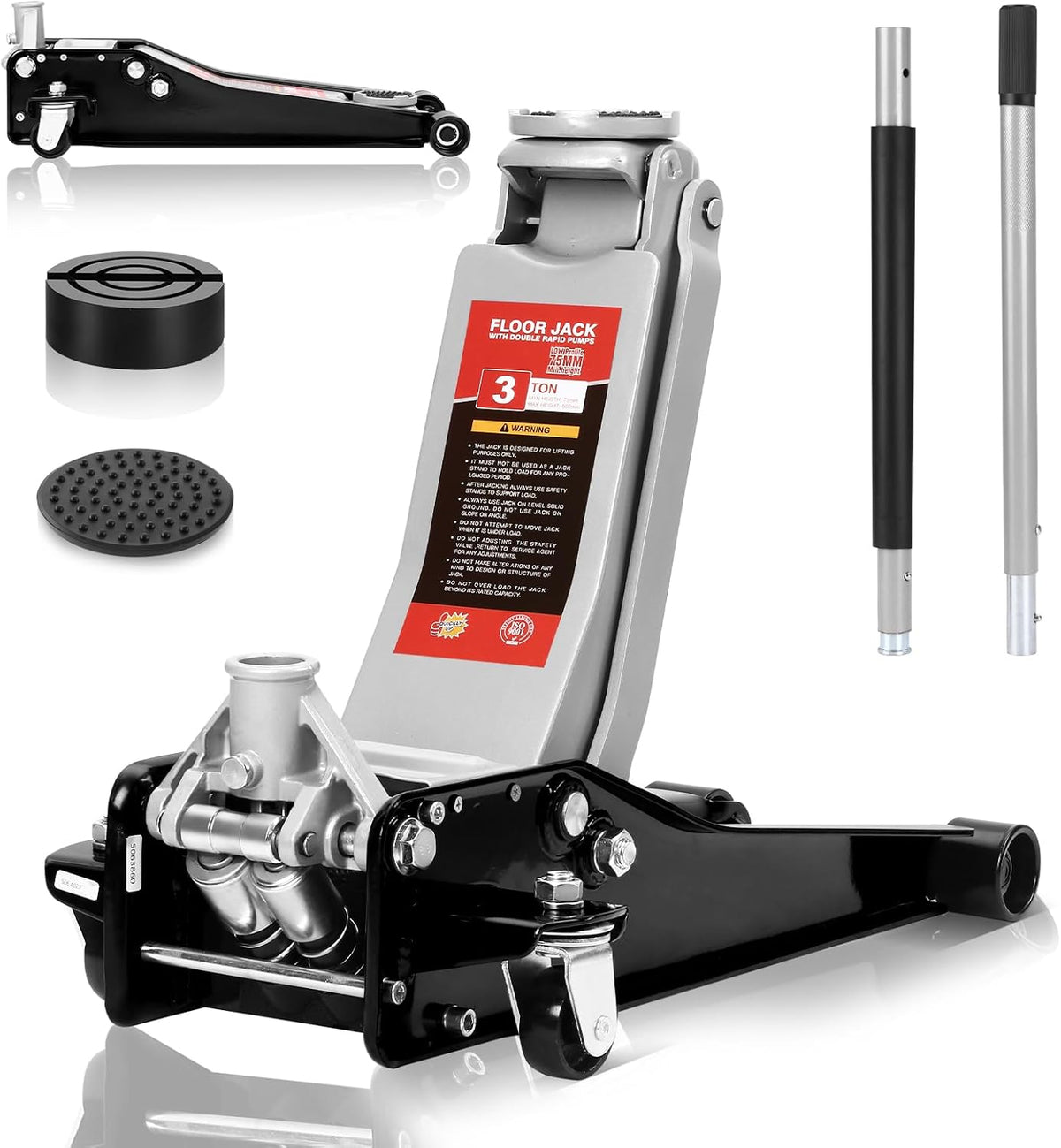 TEENO Cric Hydraulique 3T