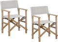 Estosa - Chaise réalisateur Brindisi, Lot de 2 chaises de réalisateur, chaises pliantes en plein air, chaises de jardin pliantes