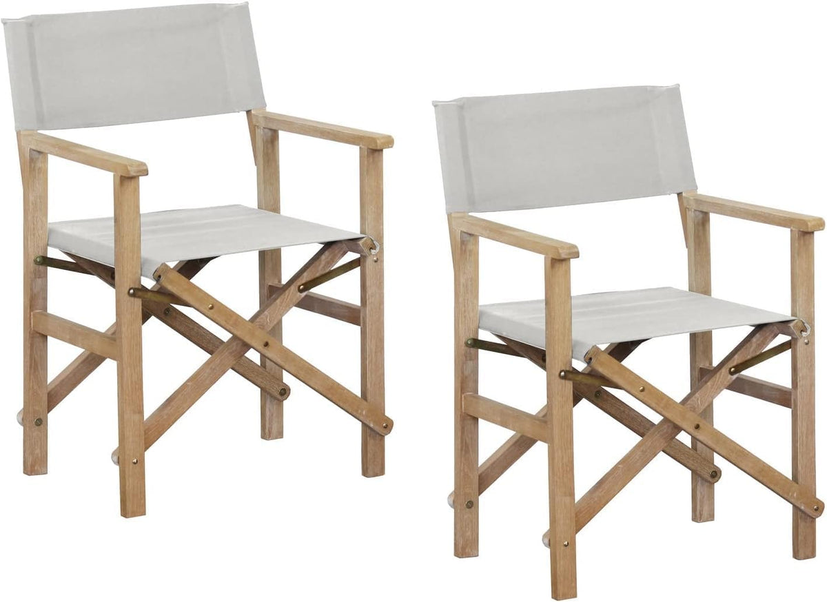 Estosa - Chaise réalisateur Brindisi, Lot de 2 chaises de réalisateur, chaises pliantes en plein air, chaises de jardin pliantes