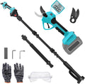 Sécateur Électrique 2-en-1 avec Perche Télescopique 4x0.5m - Réglable 1m/1.5m/2m, Coupe 43mm Secateur Electrique Sans Fil Compatible avec Makita 18V
