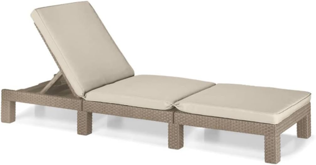 Keter Allibert - Chaise Longue Daytona SL, 22 x 195 x 65 cm, Beige (Cappuccino)