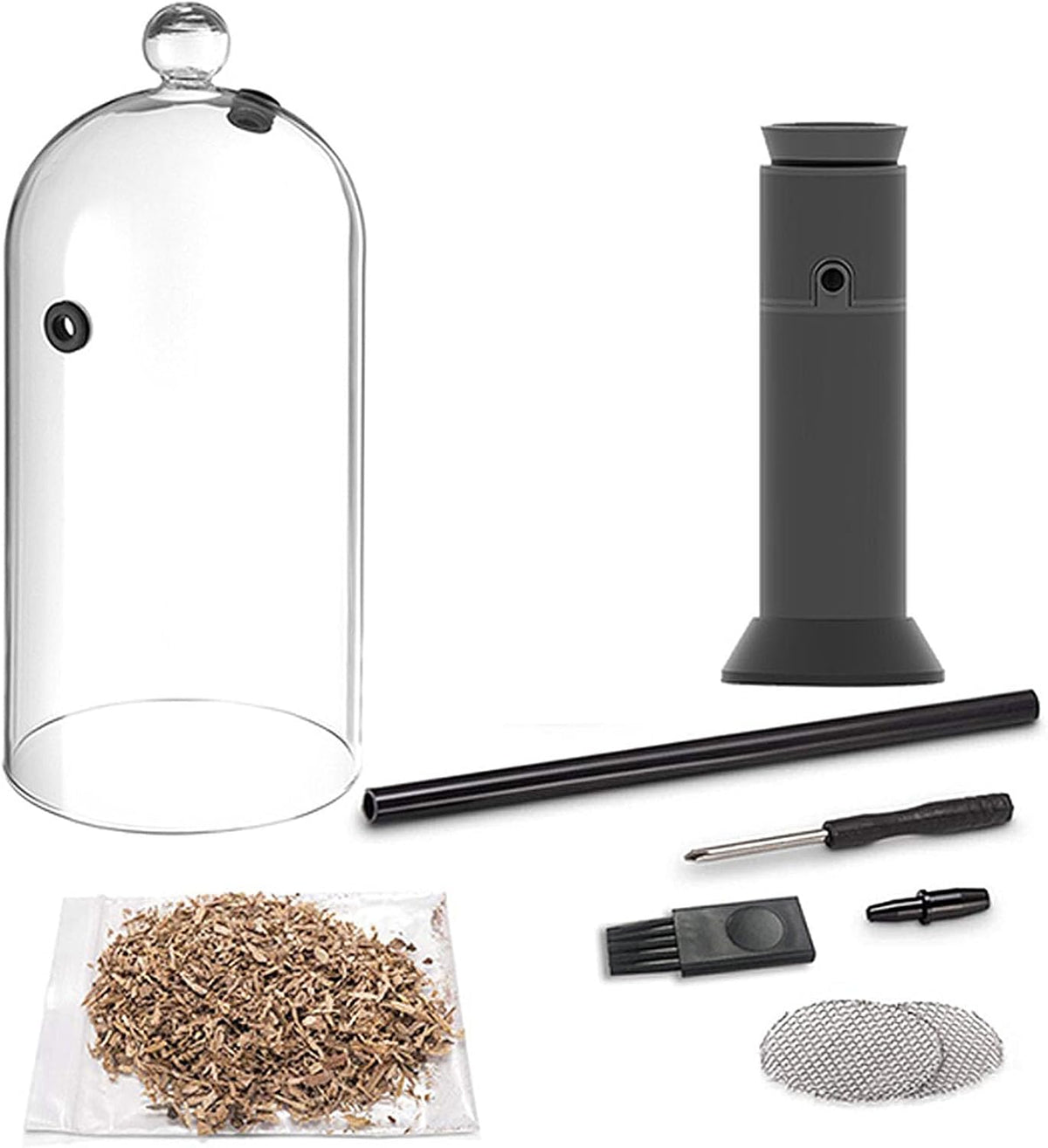 Fumoir professionnel pour cocktails et boissons, Fumoir avec couvercle Il peut être utilisé pour fumer des cocktails, du whisky, des boissons, etc.