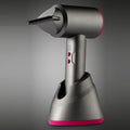 Sèche-Cheveux Portable sans Fil, Mini sèche-Cheveux léger à buse étroite, séchage Rapide 3 Vitesses/Chaud et Froid avec Base de Chargement