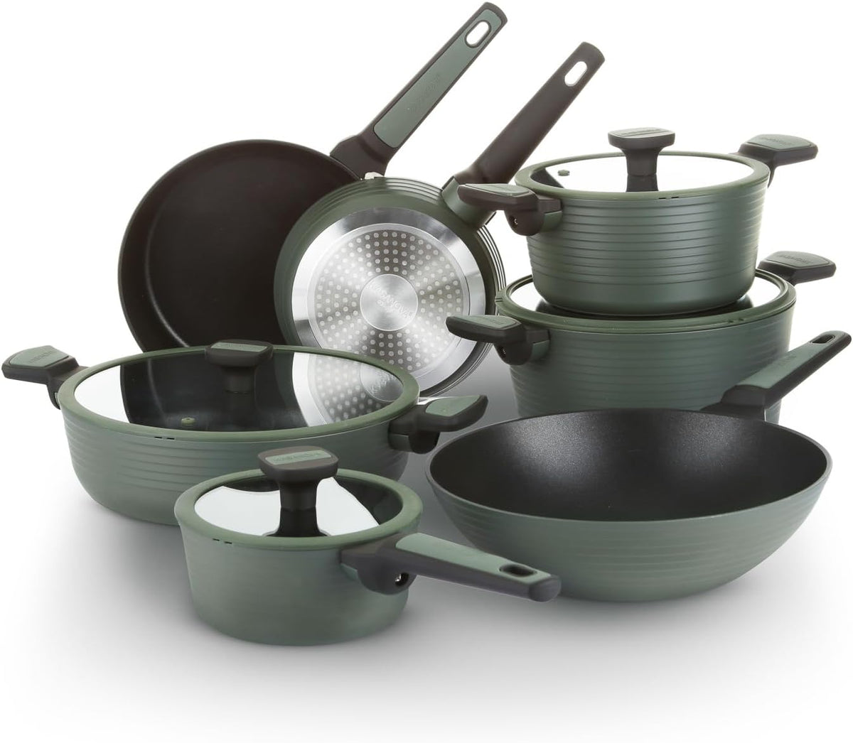 KASANOVA Batterie de cuisine 11 pièces Corredo 2.0 (Vert)