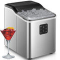 Machine à Glaçons Acier Inoxydable, Autonettoyante, 14kg, Écran LCD, 2L, 2 Tailles de Glaçons, 9 Glaçons en 6 Mins, Silencieuse