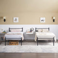 EGGREE 2PCS Cadre de lit 90 x 190 cm en Métal Lit Simple Assemblage Simple pour Petits Espaces Adultes Enfants - Noir