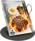 ZXLIHS Plaque de Cuisson en Acier Inoxydable 40 x 30 cm, plancha pour Weber, Enders, Burnhard, Rösle Videro, plancha