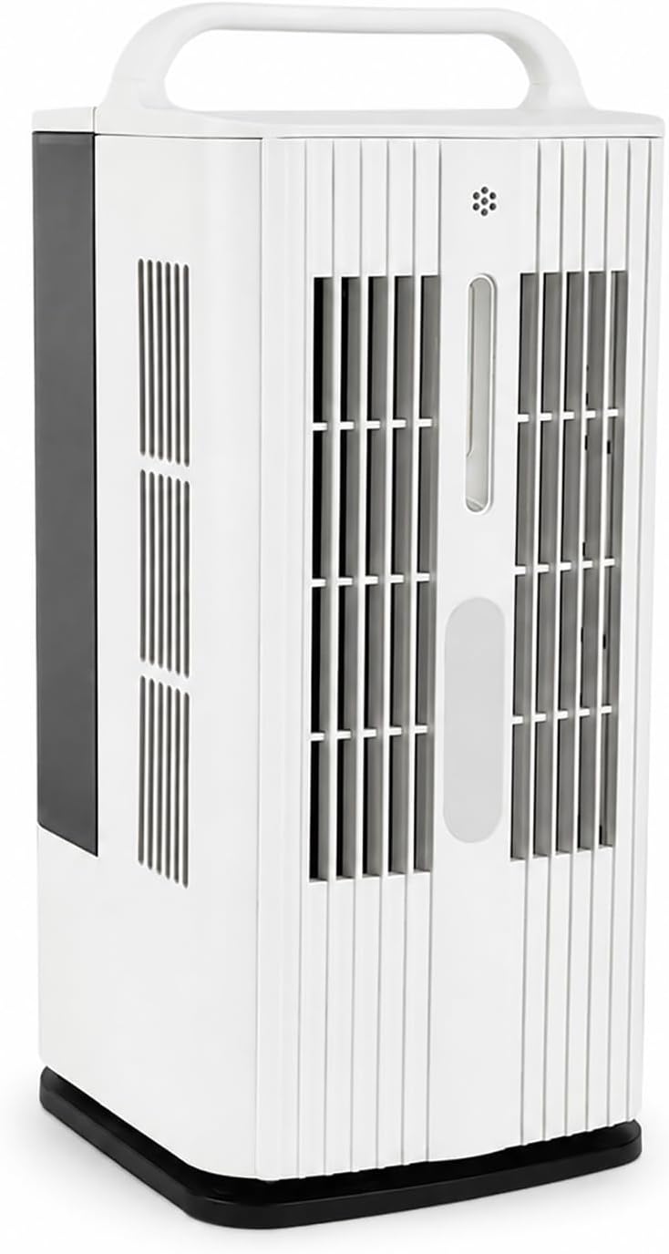 RafraîChisseur D'Air Par éVaporation, RafraîChisseur D'Air Portable, Avec Réservoir D'eau de 1,7 L, 3 Vitesses Réglables, Oscillation à 120°