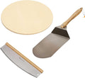 Lochnershop Monolith Set à pizza Classic/Le Chef - Pierre à pizza 38 x 2 cm - Pelle à pizza - Cutter à pizza