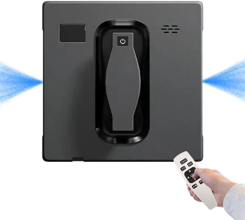 Robot Nettoyeur de Vitres Intelligent à Double Spray, Robot Laveur De Vitres,3200 Pa,3 Modes de Chemin, Batterie 500mAh, Télécommande Et Application