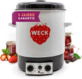 Weck Stérilisateur électrique WAT 15, 29 litres, Émail, Autocuiseur programmable avec thermostat et minuterie