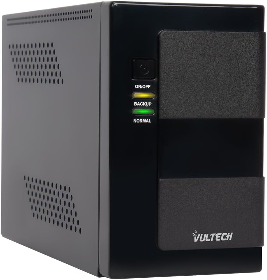 VulTech UPS650VA-LFP-NAS Desktop UPS NAS Alimentation sans Interruption pour Synology/QNAP/Disque Dur Réseau 650VA 350W Lithium, Line Interactive