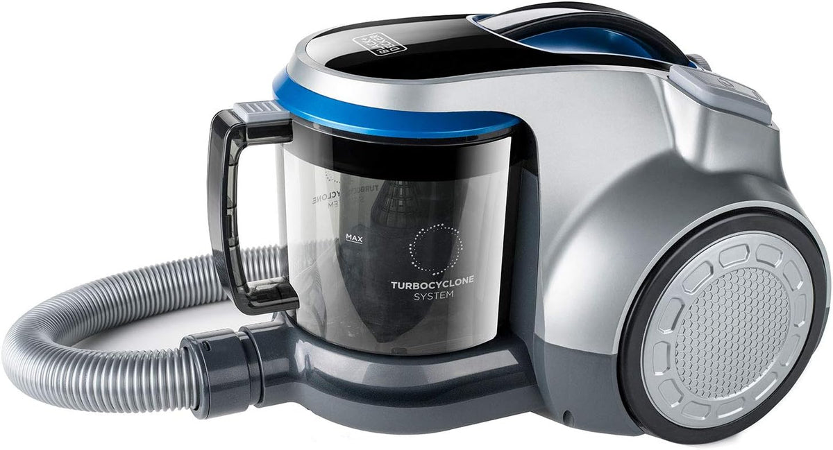BLACK+DECKER BXVML700E - Aspirateur traîneau sans Sac avec système cyclonique, Puissant pour sols durs et Tapis, Eco-système énergétique, 700W