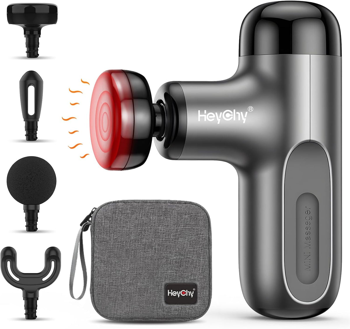 HEYCHY Mini pistolet de massage à chaud, pistolet de massage des tissus profonds