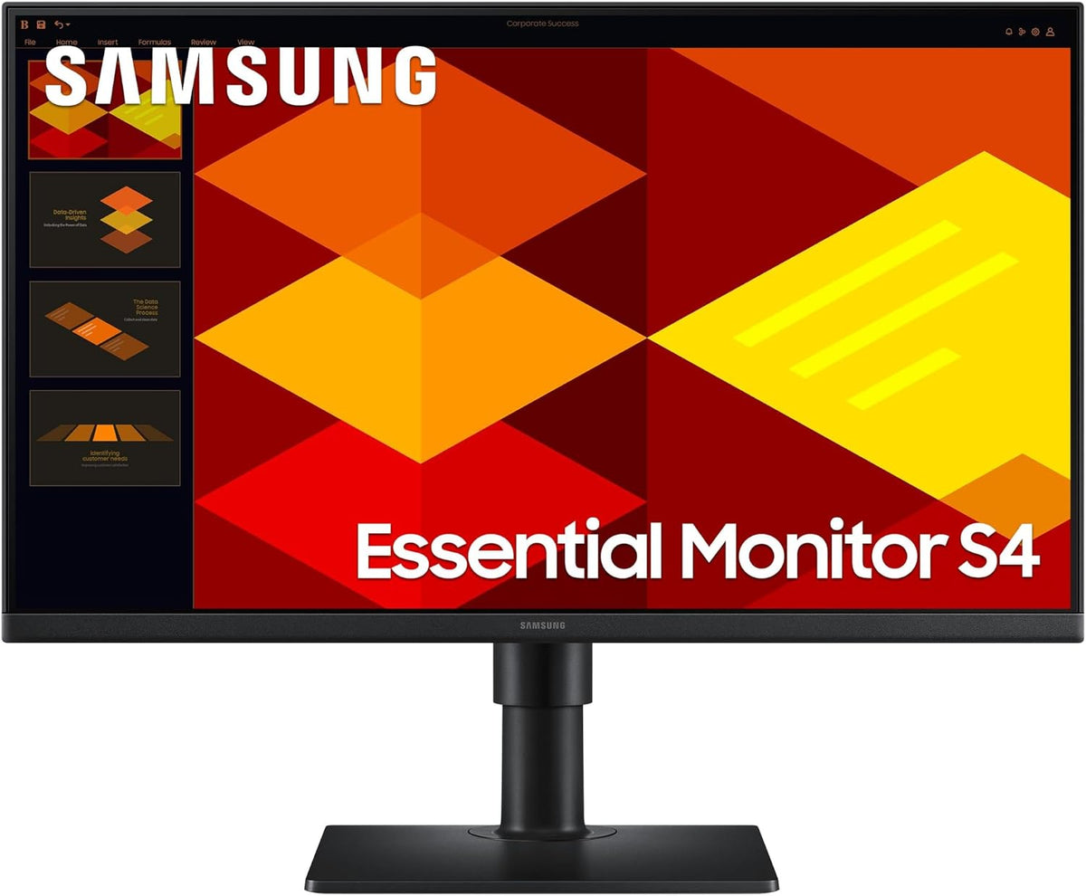Samsung Écran PC Professionnel S40GD 24'', Noir, FHD 1920x1080, 100 Hz, Dalle IPS, HDMI, Display Port, USB Type A, Orientable