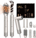 Pro Air Brush Styler 7 en 1 Brosse Soufflante Sèche-cheveux Ionique Haute Vitesse 110,000RPM avec 7 Accessoires de Coiffure Brosse Chauffante Brushing