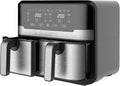 MasterPRO Rocket Duo 900, Friteuse sans Huile, Noir, Contenance 9 L et 2100 W, Avec Écran LED Tactile et Panier Antiadhésif, Friteuse à air