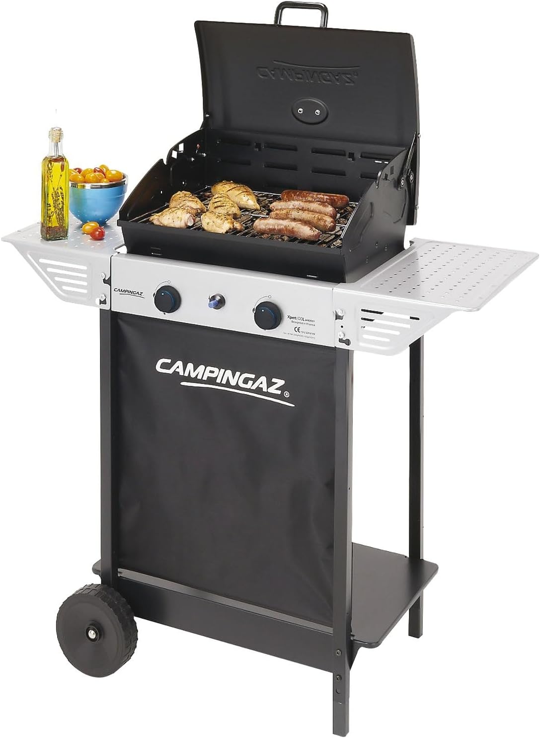 Campingaz Barbecue à Gaz Xpert 100 L Plus Rocky, Barbecue Compact 2 Brûleurs, Puissance 7.1kW, Grille en Acier