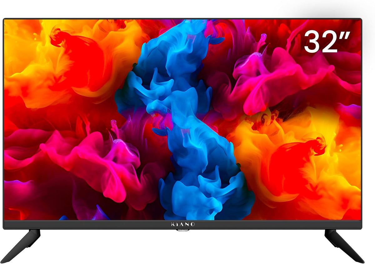 KIANO SlimTV 32', Téléviseur SlimTV, HD, HDMI, Dolby Audio, 81,3 cm (32 Pouces), 1366 x 768 Pixels, LED, DVB-C, DVB-T, Noir