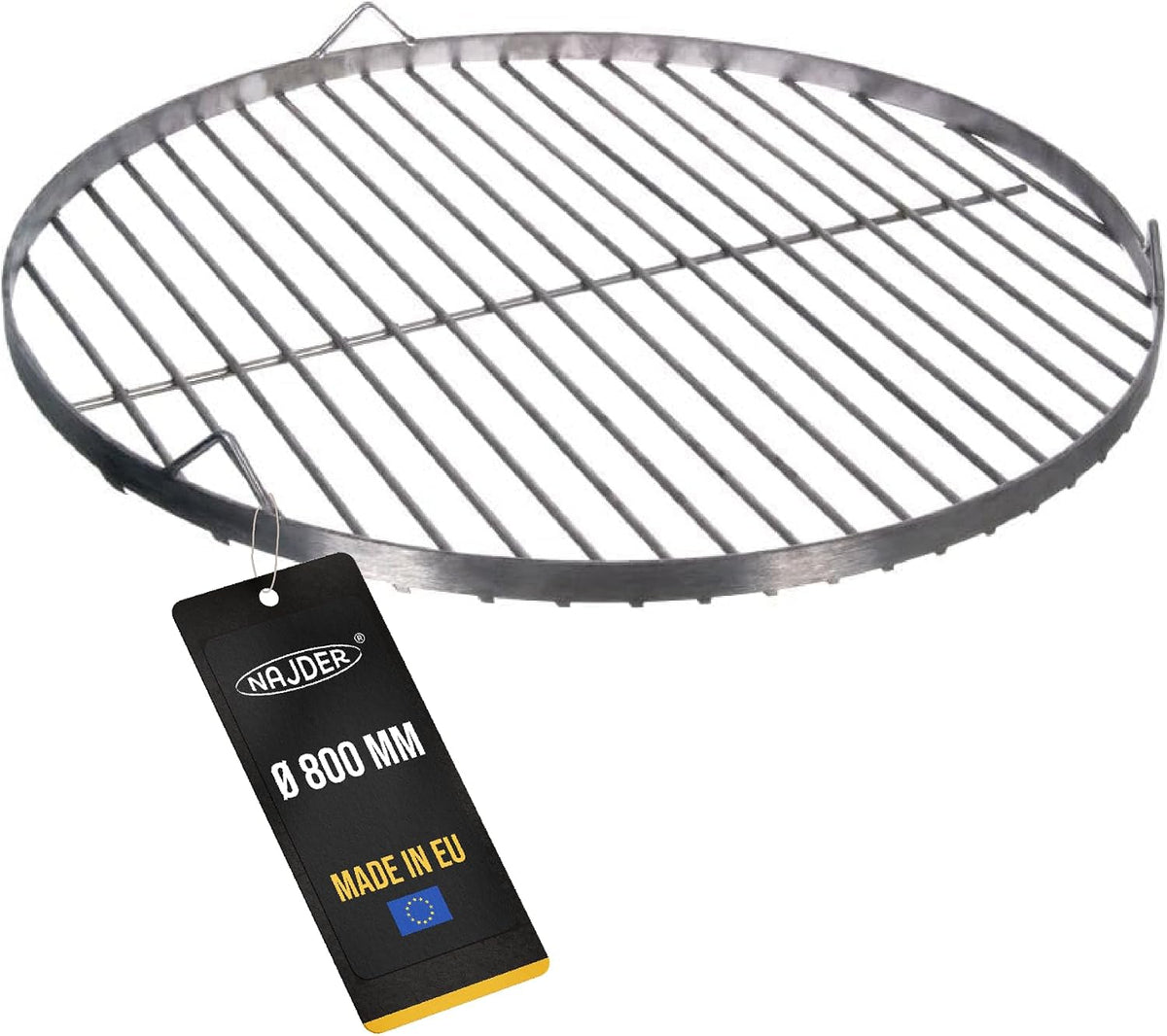NAJDER Grille de Cuisson en Acier Inoxydable Ronde Ø800 mm pour Barbecue Pivotant avec Suspension par Câble
