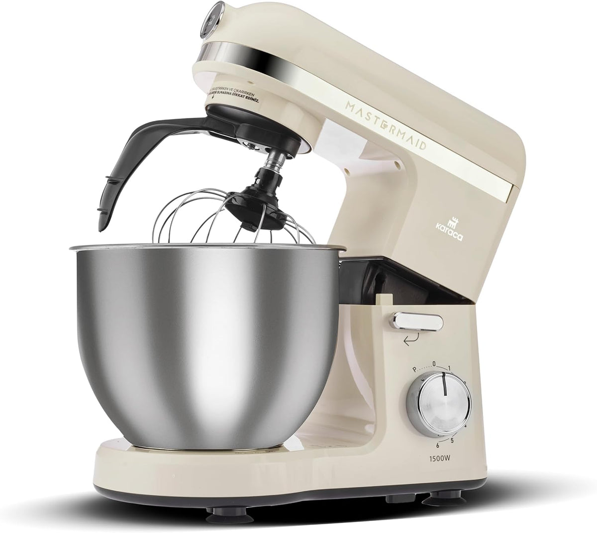 Karaca Mastermaid Chef Pro Robot Cuisine Multifonctions 1500W, Double Armed, 1500W, Robot Mixeur de 5 L, Food Processor, Réglage de Vitesse