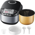 Midea Cuiseur de riz multifonctionnel avec cuit-vapeur (10 tasses, 1,8 litre) 11 fonctions multicuisson, affichage LED, réchauffeur, minuterie