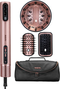 BaByliss Air Wand, Sèche‑cheveux avec Diffuseur, Styler 4-en-1 & Vanity Case offert, Brosse Lissante et Styler Volume pour Cheveux Secs ou Mouillés